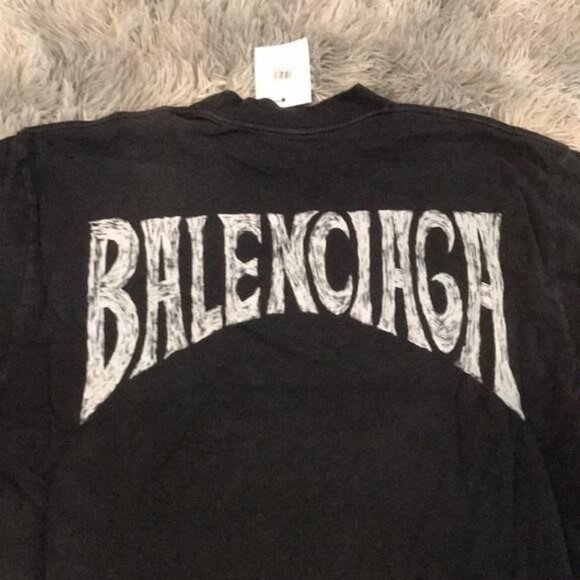 New Authentic BALENCIAGA Paris Sunset Graphic T-Shirt Oversize fit size XS - Picture 13 of 13